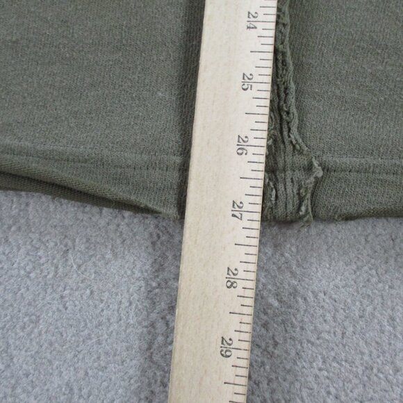 We The Free Shirt Womens Medium Green Fiona Twofer Long Sleeve Grungy Floral Tee - Picture 11 of 12